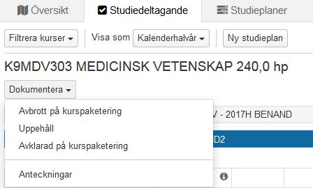 3. Doktoranden har inte registrerat sig i början av kalenderhalvåret och har inte inkommit med underlag för rapportering av studieaktivitet och finansiering Administrativt avbrott Administrativt