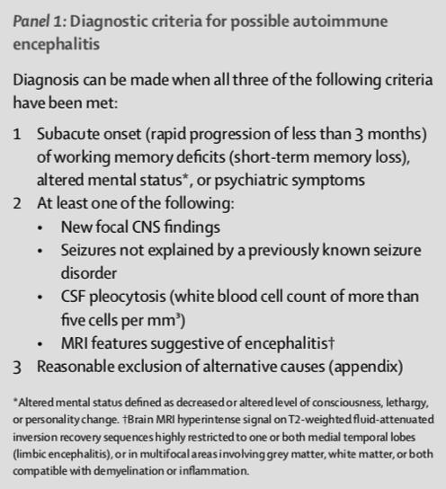 15-25% Förhållandevis lättbehandlat Immunmedierad epilepsi Ofta