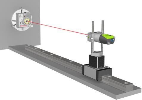 Registrering av mätpunkt rakhetsmätning med roterande laser När den här metoden används genomförs mätningen i två steg vid varje mätpunkt.