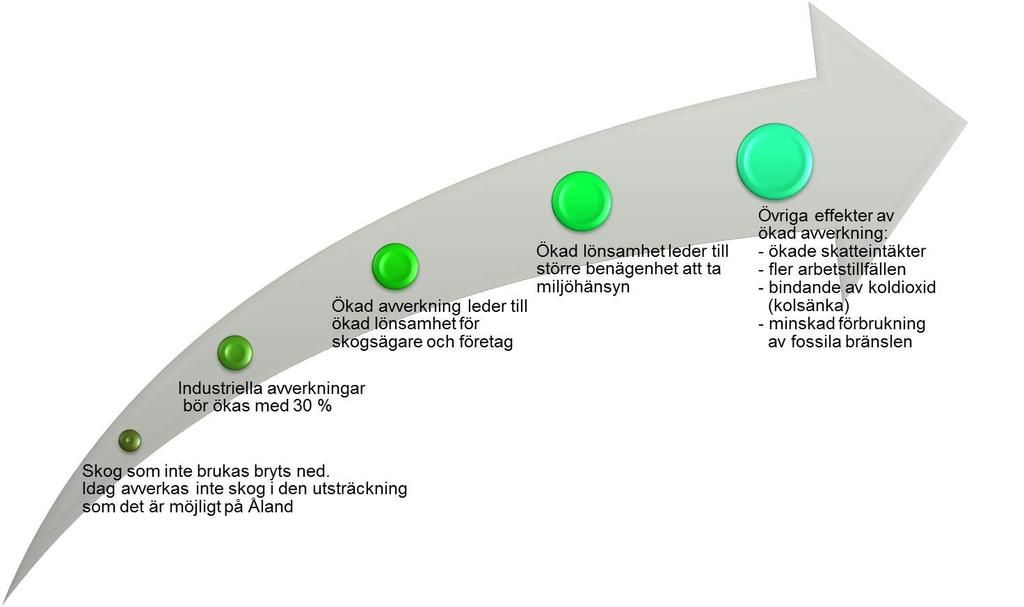 2. Syfte och målsättning Skogen och skogsbruket har stor betydelse för det åländska samhället och nästan 60 % av arealen är täckt av skog. Förutom för näringen är skogen viktig för bl.a. energiförsörjningen, landskapsbilden, naturvården, rekreationen och turismen.