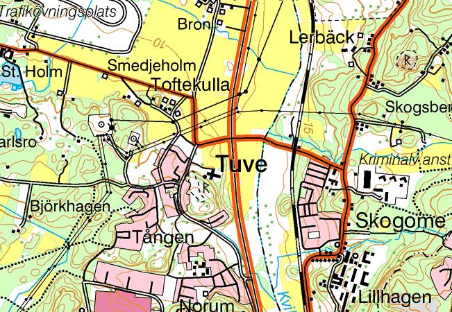 Metaller i vattendrag 2006 R 2007:3 10. Tuve Sörgård Lokal: Y1 X-koord: 641122 Y-koord: 126907 Top.