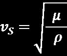 ρ = Densitet I en vätska är skjuvhållfastheten = 0 S-vågor