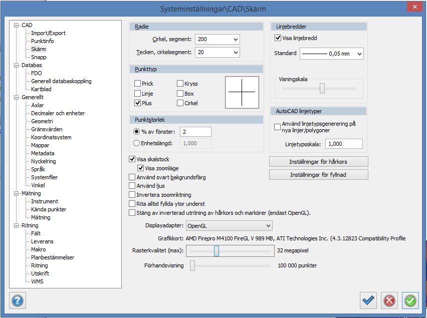 Fixa grafiken Kontrollera grafikinställningarna: Kolla dina inställningar i Topocads systeminställningar Installera nya drivrutiner från grafikkortstillverkarens