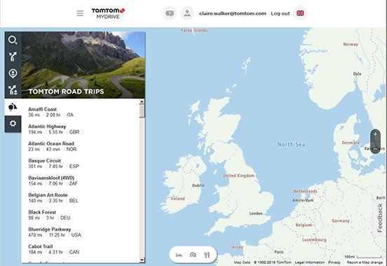 Logga in på MyDrive med en webbläsare eller MyDrive-appen Logga in med e-postadressen och lösenordet för ditt TomTom-konto.