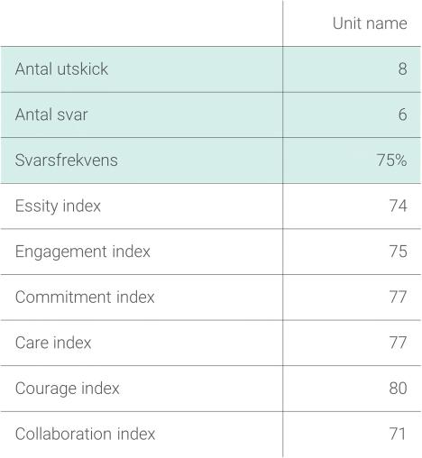 3 Projektöversikt och index De första tio bilderna i rapporten ger en översikt över övergripande resultat och index.