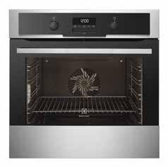 4 800:- EKB400X Inbyggnadsugn, A, Rostfri, Varmluftsugn, Matlagningstermometer, Över-/undervärme, Separat över-/undervärme, Grill, Maxgrill, Varmluftsgratinering, Intryckbara vred, Display,