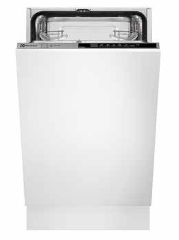funktion för optimal vatten- och energiförbrukning, Invertermotor, Fördröjd startfunktion, Beam on floor röd och grön, LED-display ESL4510LO Diskmaskin Helintegrerad, 45 cm, A+, 47 db, 9