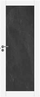 Sandblästrat glas Pris: 2 600:-/st UNIQUE 03L Ramdörr, tredelad Massiv konstruktion Vit NCS S 0500-N Pris: 1 100:-/st UNIQUE 01L BLACKBOARD Ramdörr med blackboardyta Massiv