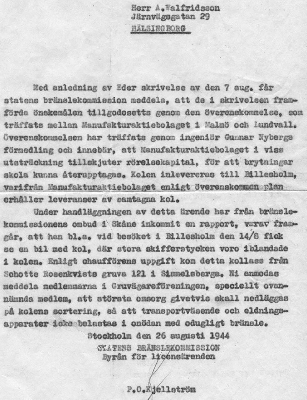 Företagets ansvarige brytare har dragit en ort in i Höganäsbolagets brytningsområde utan bolagets eller sina