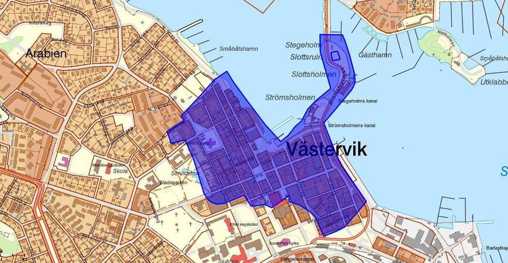Projektledare för undersökningen var arkeolog Veronica Palm, Västerviks Museum. Vid undersökningen upptogs ett ca 40 meter långt schakt på innergården och ut till befintlig brunn i Västra Kyrkogatan.