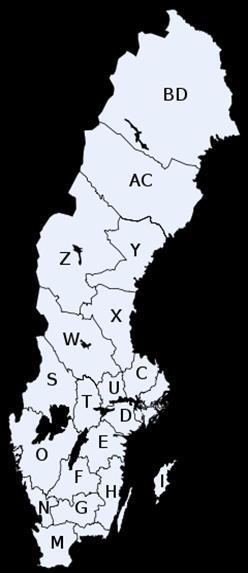 Prover bestående av vuxna bin har samlats från bisamhällen i slumpmässigt utvalda bigårdar fördelat över hela landet i proportion till populationsfördelningen (tabell 1).