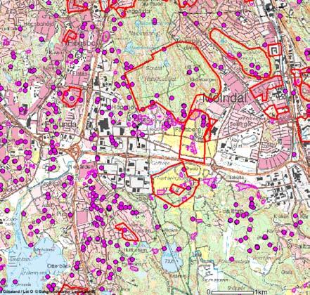 e n s h i s t o r i a Fyndplatser i Fässbergsdalen med omgivande stadsdelar Fornlämningar Dalgången är mycket rik på fornlämningar.