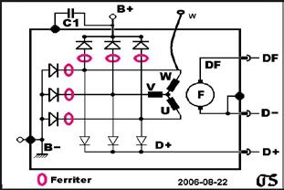 Installation Utsignaler: För bensinmotorer kopplas regulatorn att driva +12V-matning till tändspolen (om man har mer än en tändspole matas alla från regulatorn max 2A).