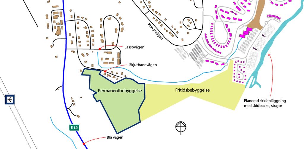 2(5) Sammanfattning Detta PM är en bedömning av vilka effekter som kan bli av planerna på en ny i huvudsak permantbebyggelse i Hemavan inom Björkfors, detaljplan Nya bostäder vid Skjutbanevägen för