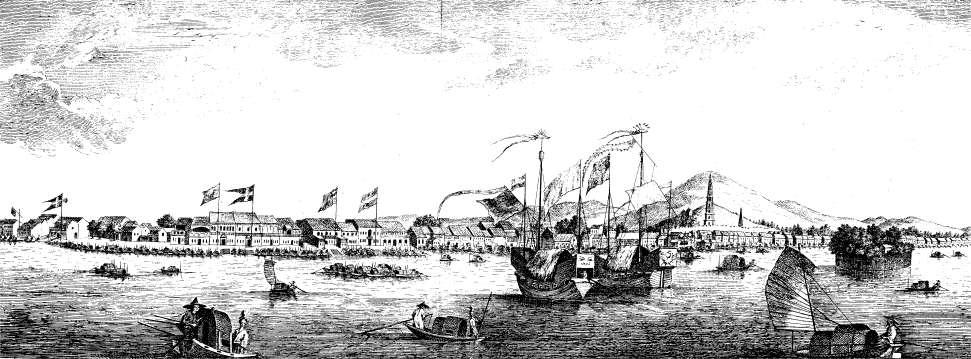 Bilden av Kanton i Captaine Carl Gustav Ekebergs Ostindiska Resa, Åren 1770 och 1771 (Stockholm, 1773) Lisa Hellman presenterade ett första avhandlingsavsnitt på det Maritima seminariet på Vasamuseet
