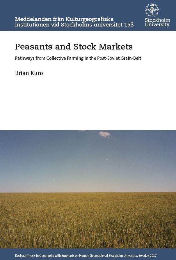 Abstract: What happened in the post-soviet, European grain-belt after collective farms were dissolved and in what way can we say that collective farm legacies influence agrarian developments in this
