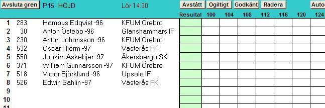 Datorprotokoll I Windathletics finns möjlighet att skapa grenprotokoll för hopp och kast som fylls i på dator direkt vid grenen. Man får därmed in hopp- och kastserier direkt i resultatlistan.