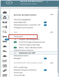 8. Läsa i SIP Att läsa SIP:en gör man lättast från översikt Symbolen visar att anteckningen är