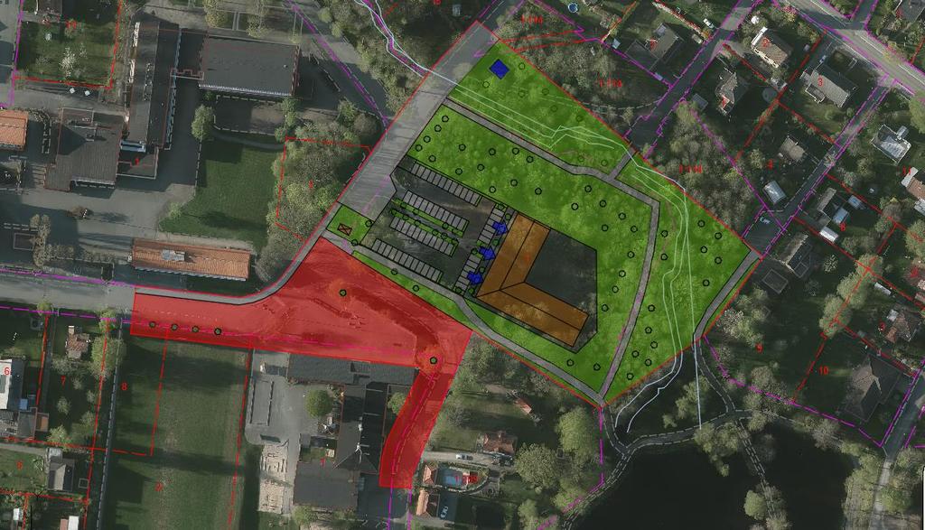 sly. Gällande plan medger verksamhet för småindustri och natur/park. I utkanten av planområdets nordöstra del rinner Svartevadsbäcken fram.