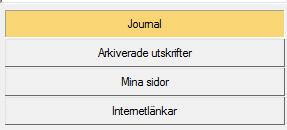 Journal Sök patientjournal För att komma till journalen klickar du på navigeringsknappen Journal.