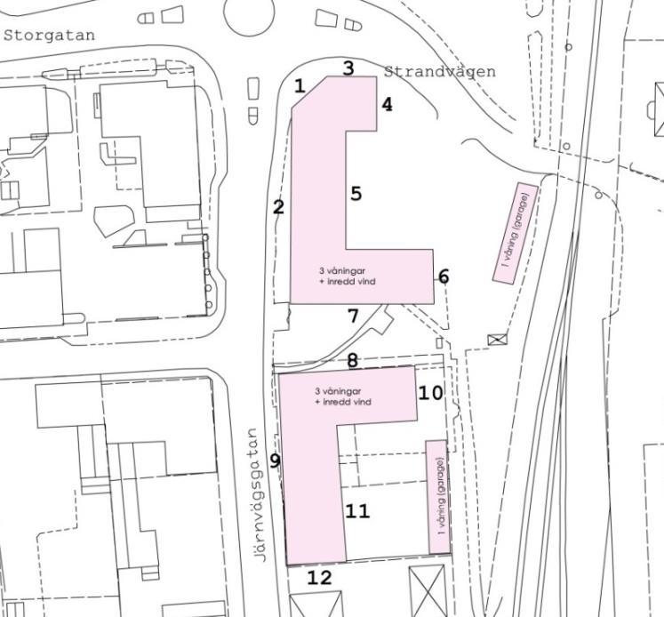 8 (10) Buller från vägtrafik Bullerberäkningspunkter, vägtrafik.