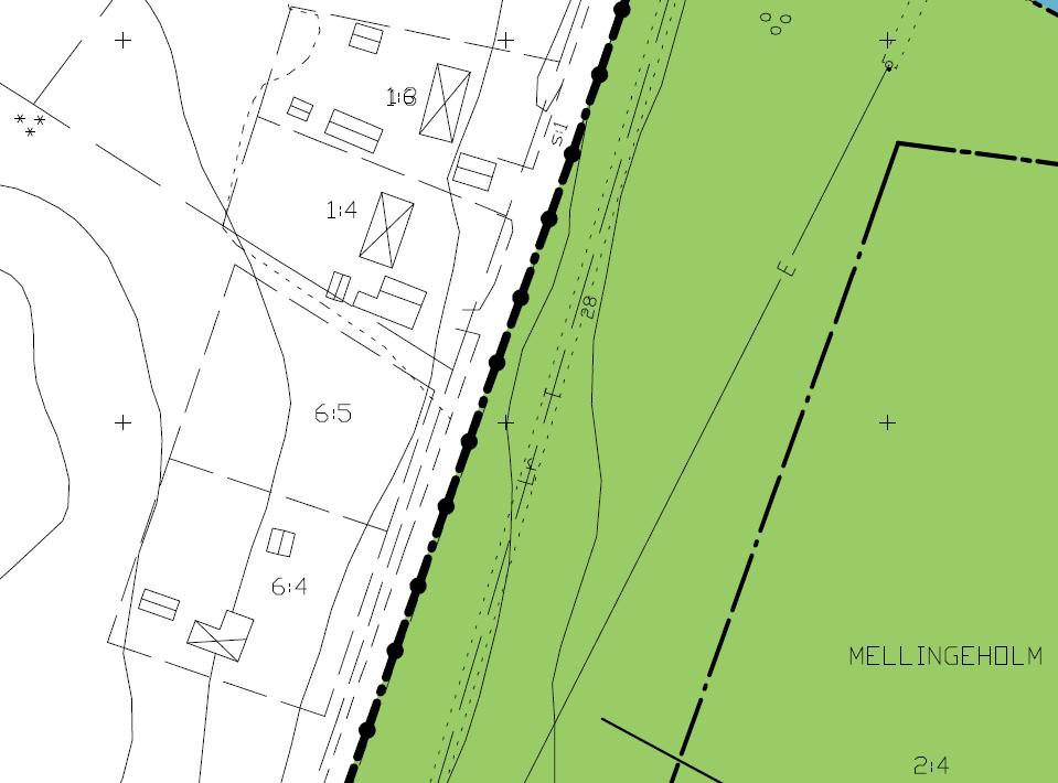 Motsvarande värden för hus fyra är 30 och 2,5 meter, samt för hus fem 28 och 2 meter.