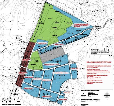 4 2.1 Markanvändning Mellingeholm aktivitetspark är beläget öster om och längs med länsväg 276, se Figur 2-1 nedan. Området ligger i direkt anslutning till Görla industriområde och omfattar 72 hektar.
