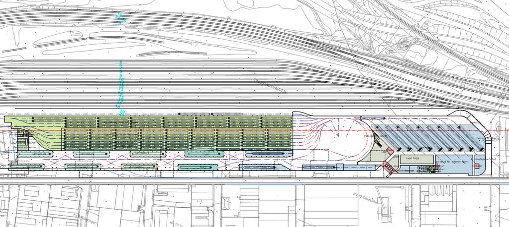 RISKANALYS FÖR DETALJPLAN FÖR SPÅRVAGNSHALL VID KVILLEBANGÅRDEN 15 Hamnbanan Bohusbanan Kvillebangården Figur 2. Illustrativ ritning över planerade verksamheter.