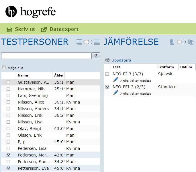 Klicka på PDF för att skapa en rapport i PDF-format. Bild 57. 5.3.2.