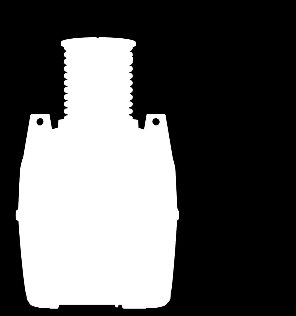 takränna Ø110 mm PP-rör. 5 Utflöde Ø110 mm.