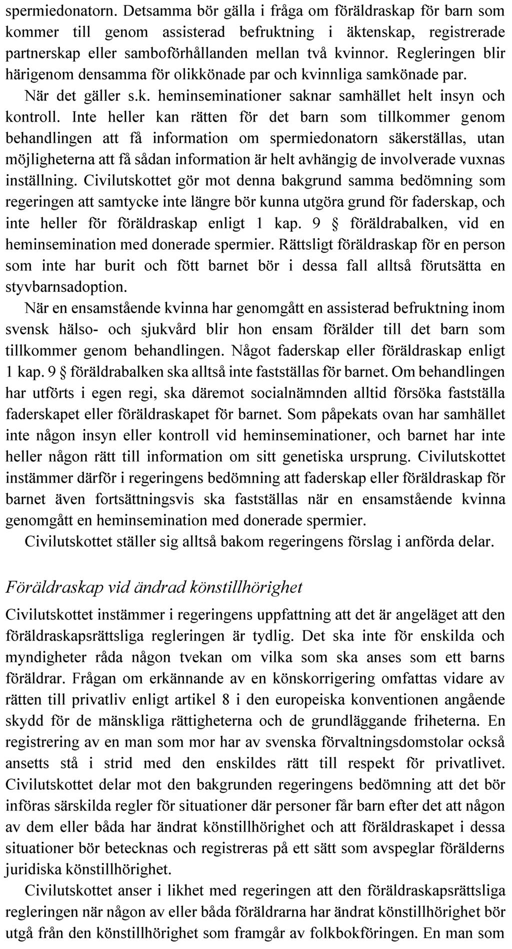 CIVILUTSKOTTETS YTTRANDE