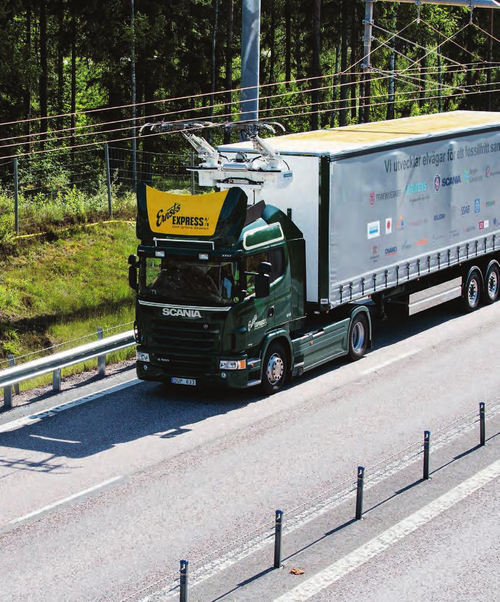 Ovako del av Elväg Gävle Den 22 juni 2016 invigdes världens första elväg för tungt lastade fordon på allmän väg. Elvägen är en två kilometer lång sträcka av E16 mellan Hillsta och Sandviken.