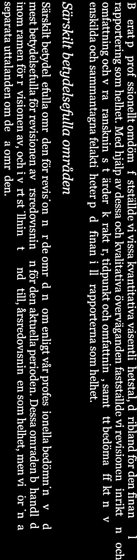 enskilda och sammantagna felaktigheter pa de finansiella rapporterna som helhet.