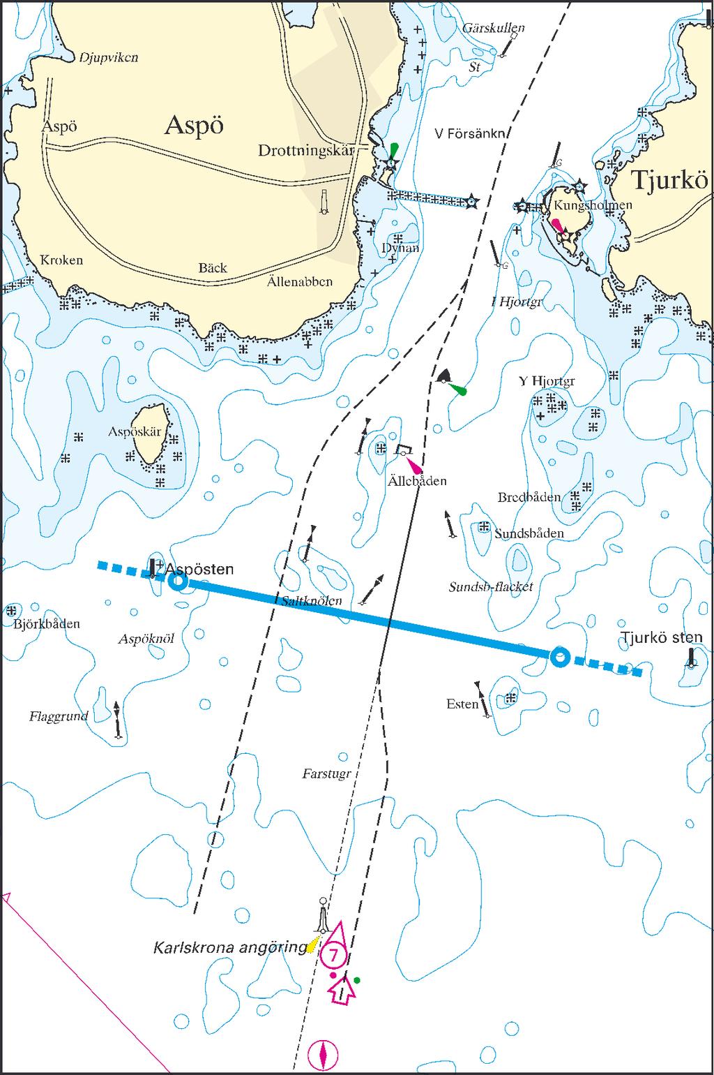 Ka14 - Karlskrona 1 ) Karlskrona 56 04,85 N 015 32,20 E 56 04,50 N 015 35,20 E Karlskrona (handelshamnen) -