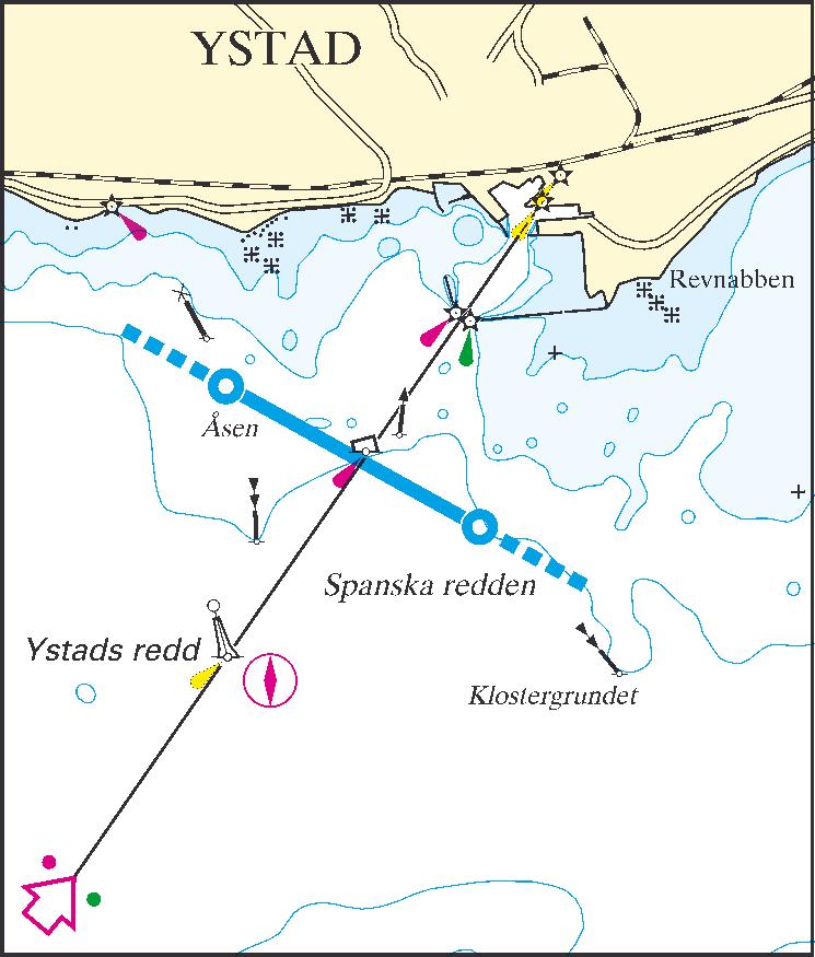 Lotsområde Malmö Ma1 - Ystad 1 ) Ystad 55 24,75 N 013 47,30 E 55