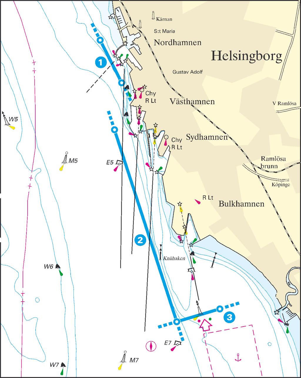 Lotsområde Malmö Ma6 - r Helsingborg 1 ) Helsingborg N 56 02,65 N 012 40,75 E 56 02,15 N 012 41,20 E 2 ) Helsingborg V 56 01,60 N 012 41,05 E 55 59,35 N 012 42,35 E 3 ) Helsingborg S 55