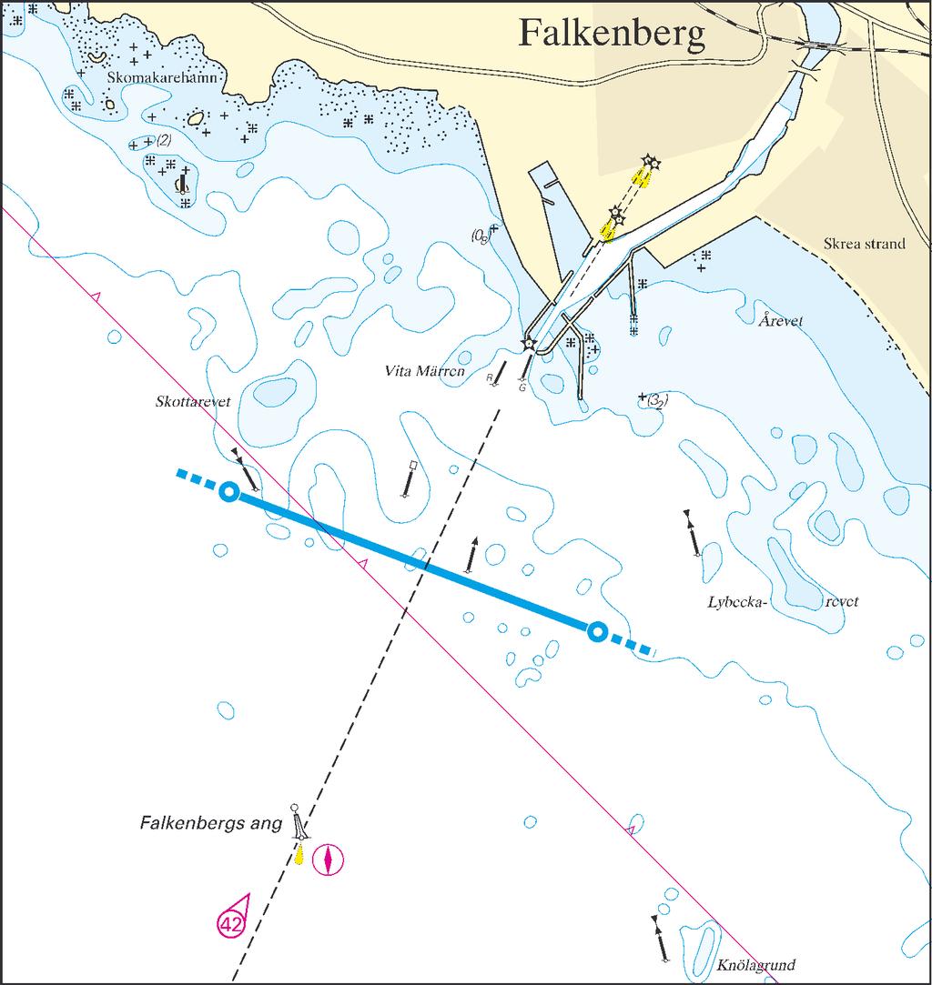 Lotsområde Malmö Ma9 - Falkenberg 1 ) Falkenberg 56 52,40 N 012 26,00 E 56 51,90 N 012