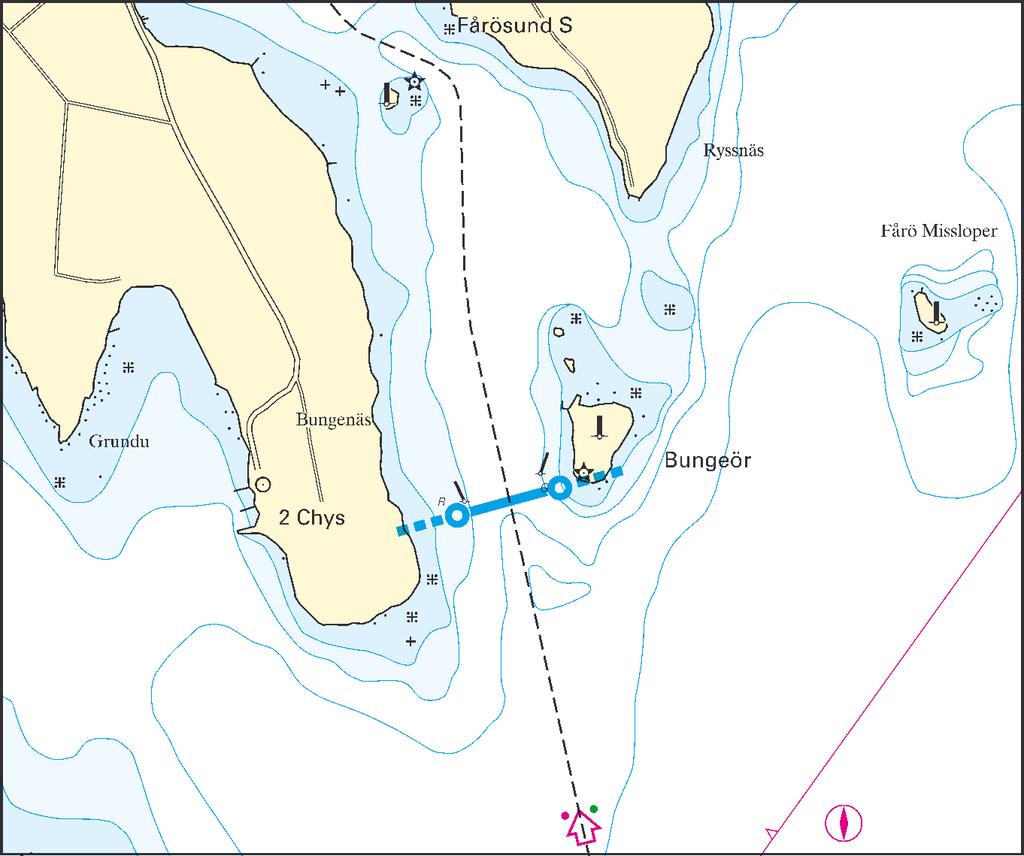 Ka3 - södra Fårsösund 1 ) Bungeör 57 49,30 N 019 06,15 E 57 49,40 N