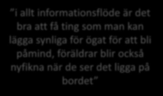 Blivit mera synlig info för patienten och då aktuellt att