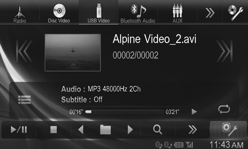 USB-minnesanvändning (tillval) Användarhandledning USB-minne (tillval) Du kan spela upp musikfiler (MP3/WMA/AAC) och videofiler (DivX ) lagrade i ett USB-minne på det här systemets interna spelare.