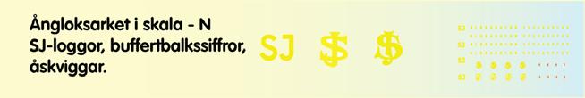 Personvagnsdekaler Diverse SJ logotyper, klass-siffror etc.
