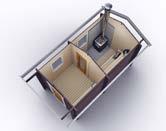 Bastuflottar BASTUFLOTTE 8 M + 8 m² BL INKLUSIVE BASTUKAMIN, HARVIA M3 Bastuflotte för 6-8 pers.