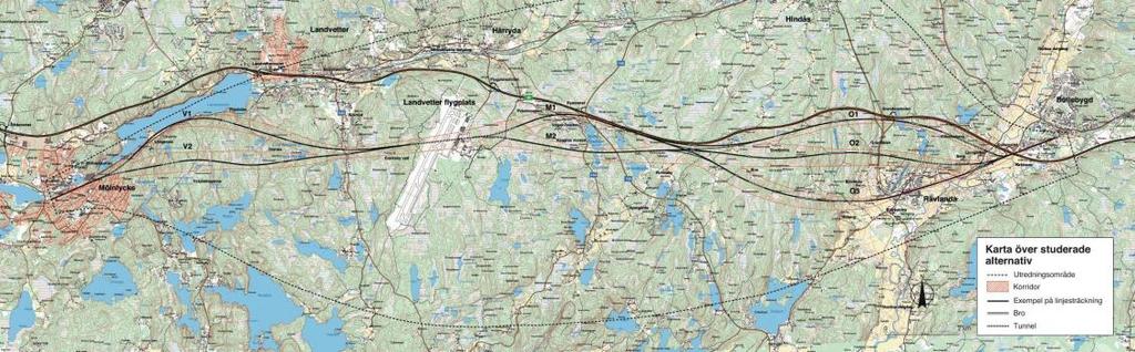 1 Bakgrund och syfte År 2003 färdigställdes en järnvägsutredning för sträckan Mölnlycke Rävlanda/Bollebygd och skickades på remiss.