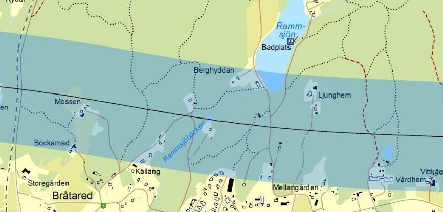 2.1.3 Grönt alternativ (djupt) Profilen för den djupa spårlinjen anpassades för att säkerställa bergtäckning i bergtunneln samtidigt som den gavs en så konstant lutning som möjligt.