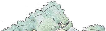Vägrelaterad mosaikbygd - (V) Beskrivning Småskaligt mosaikartat landskap med bebyggelse längs viktiga vägar, omgivet av skogsbygd.