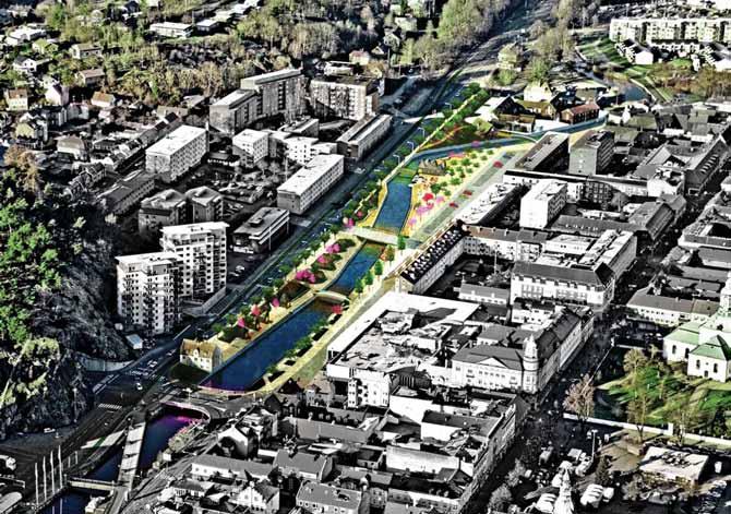 Ett hållbart Karlshamn Utvecklingen ger förutsättningar för: Förtätning Funktionsblandning Hållbara kommunikationer