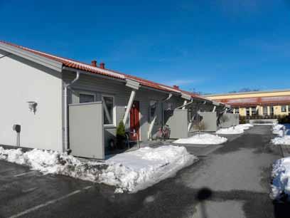 Asarumsdalen, ett område med såväl nybyggda marklägenheter som småhus.