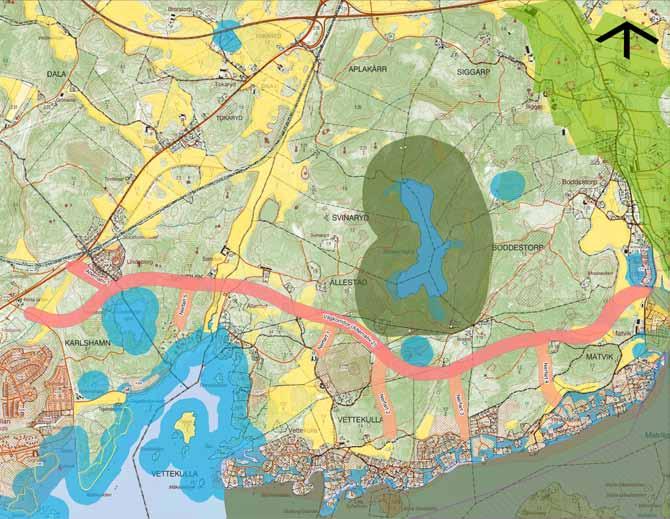 I Vettekulla- Matvik upplevs bebyggelsen som hus i natur.