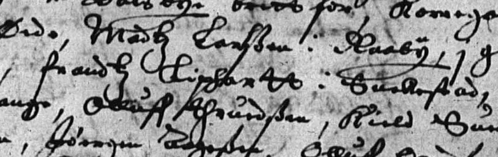 Snäckestad 1633 1636 Första noteringen av Frans Lipphart är ifrån Vånga socken år 1633. Han bodde på en av de två arrendegårdarna som fanns i Snäckestad vid denna tid.