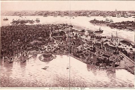 71 Minne från allmänna Konst och industriutställningen i Stockholm 1897.
